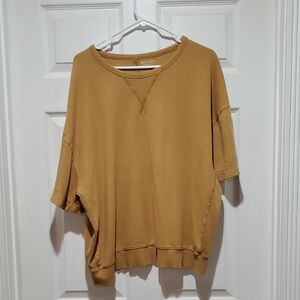 Athleta Golden Short Sleeve Sweatshirt
